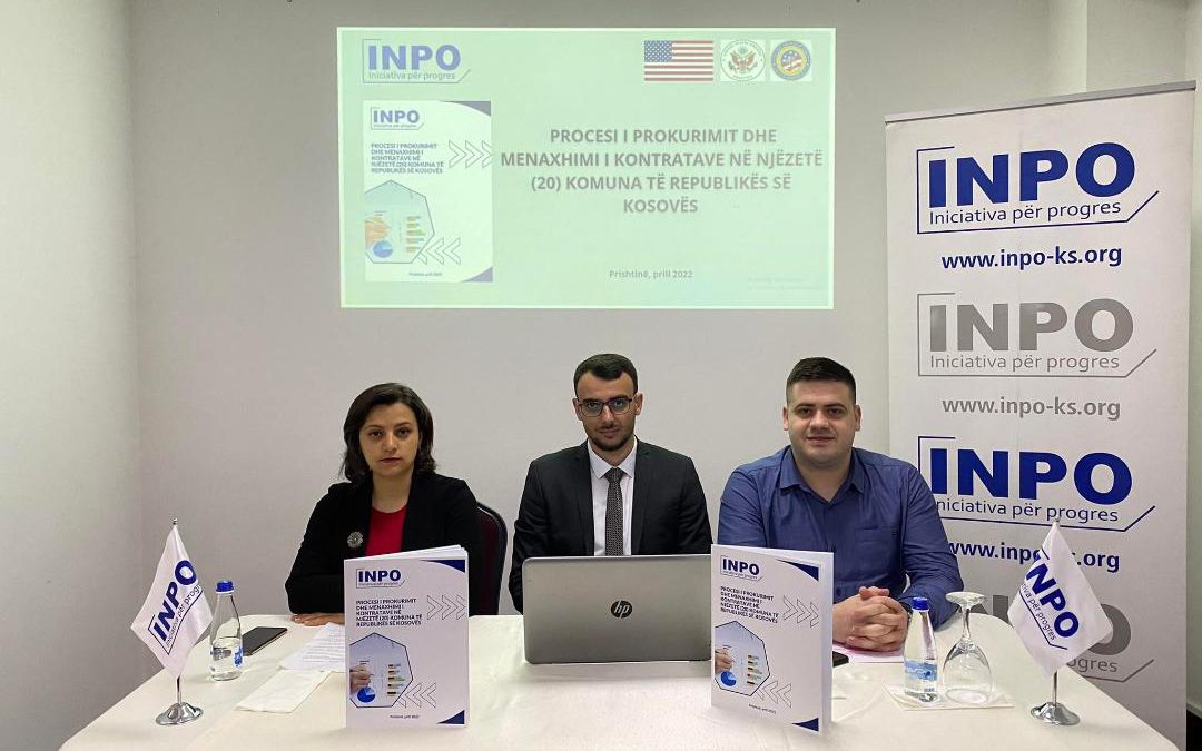 INPO: Procesi i prokurimit dhe menaxhimi i kontratave në 20 komuna të Kosovës