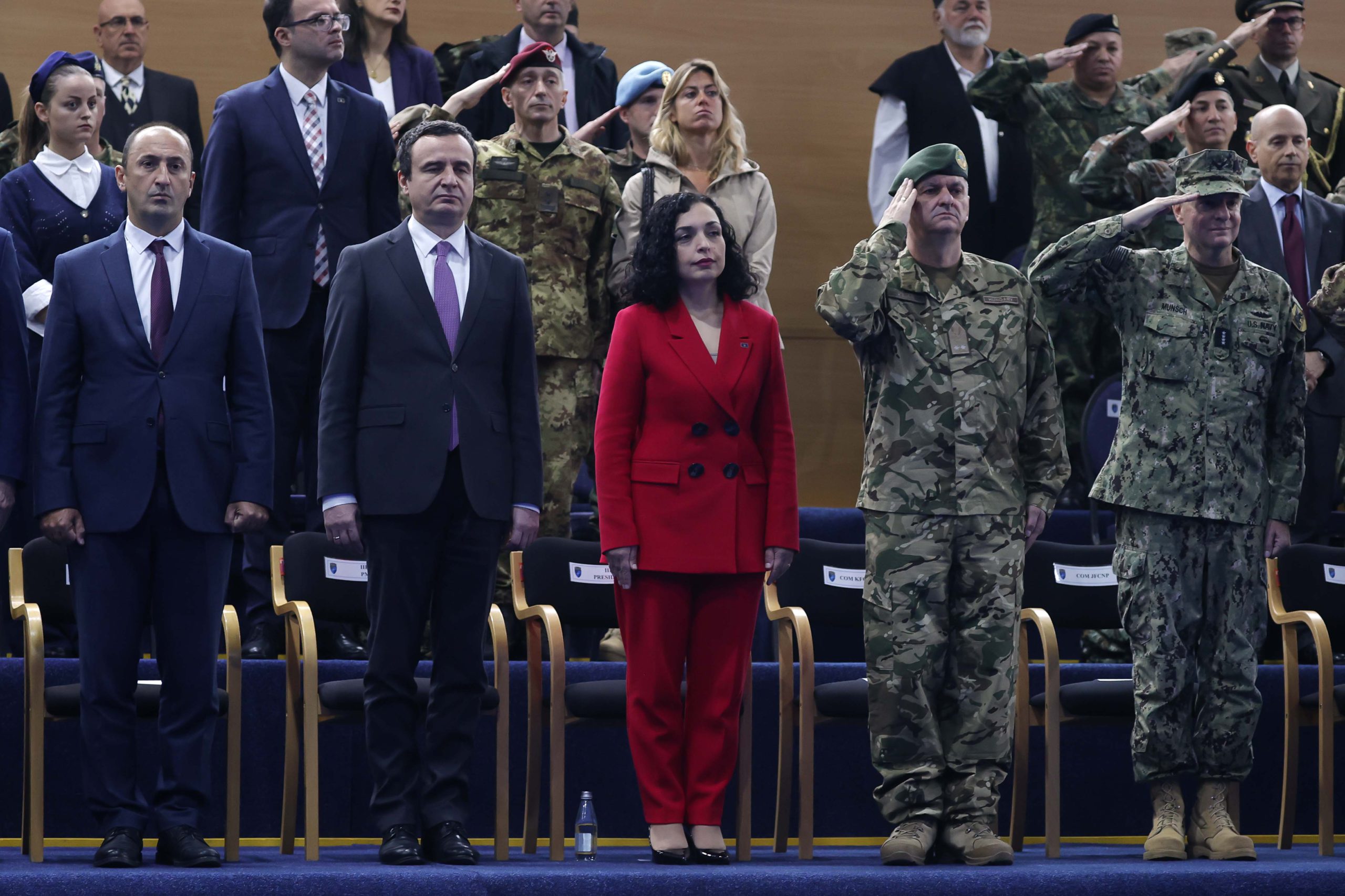 Vjosa Osmani-ceremoninë e ndërrimit të Komandës së KFOR-it,