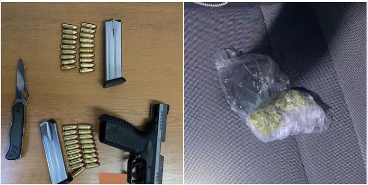 Policia-sekuestron një armë dhe 13 gram substancë narkotike