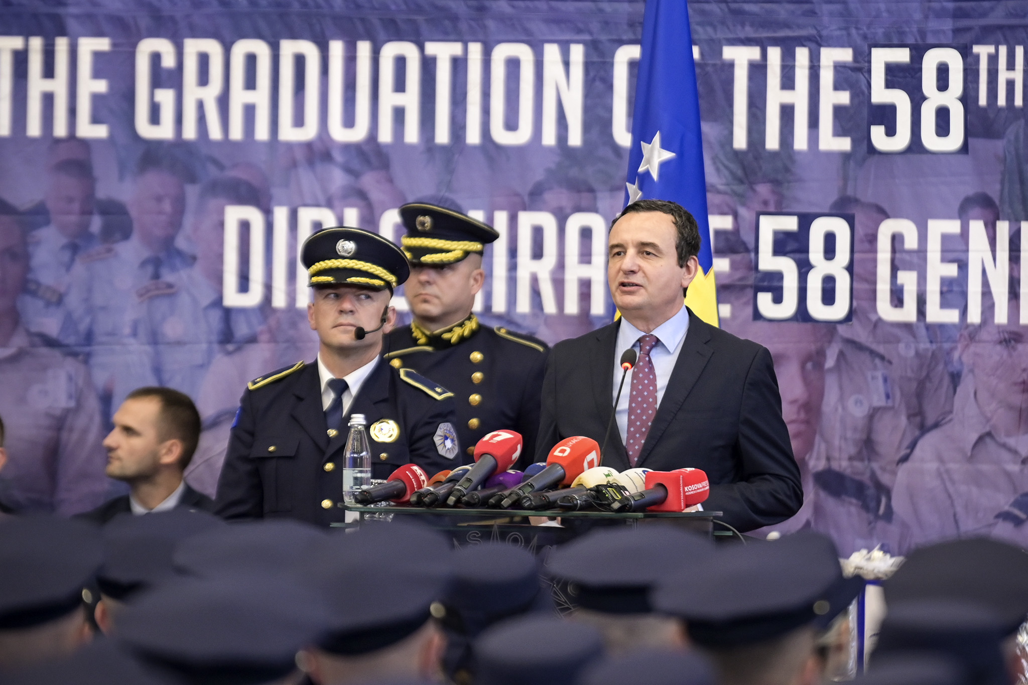 Albin Kurti-ceremoninë e diplomimit të Gjeneratës së 58-të të Policisë së Kosovës