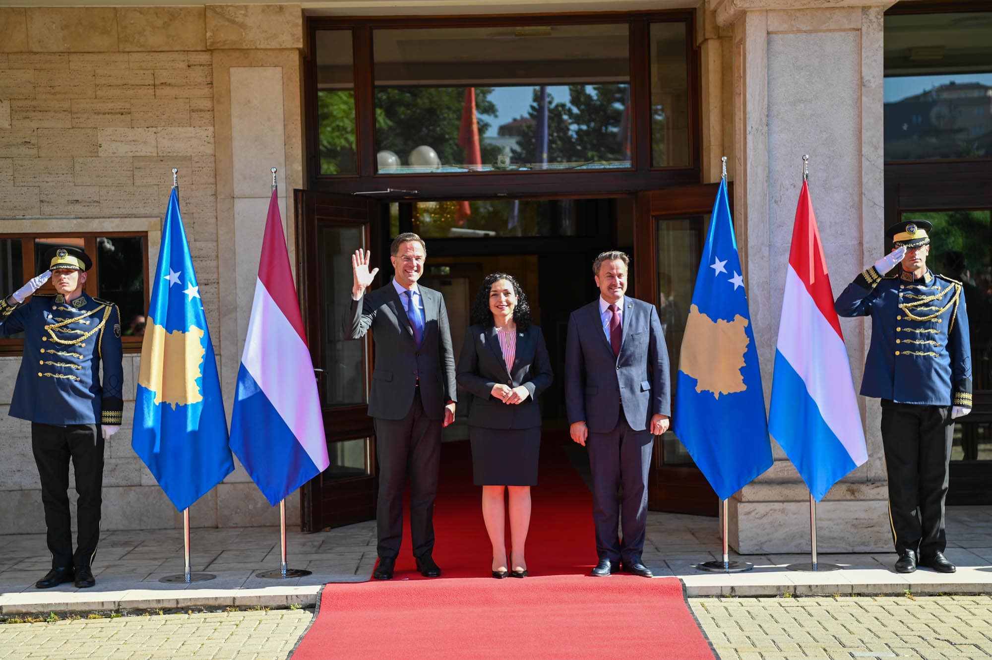 Vjosa-Osmani-Mark-Rutte-Xavier-Bettel 1