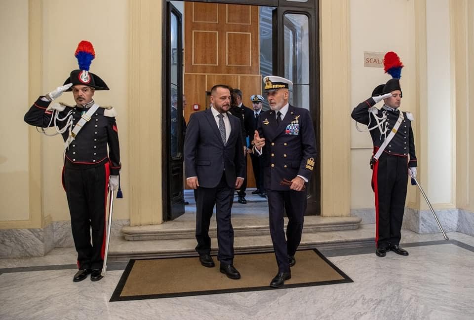 Ejup Maqedonci-shefi i Mbrojtjes së Italisë dhe kryesues i ardhshëm i Komitetit të NATO-s, admiral Giuseppe Cavo Dragone