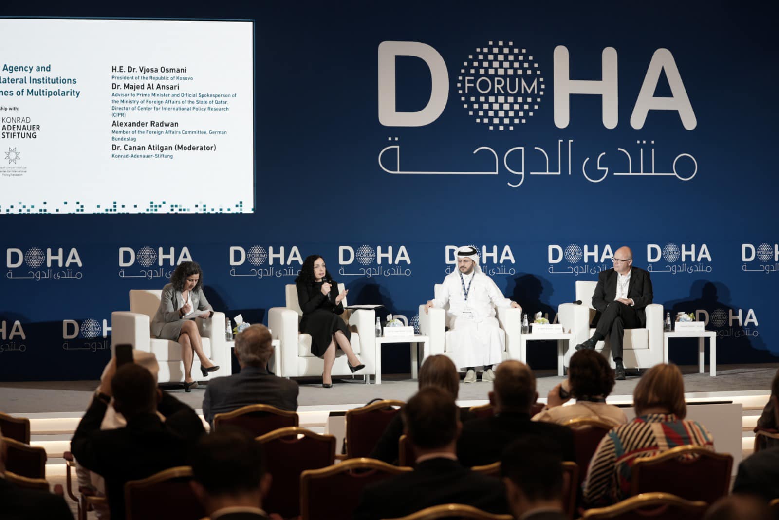Vjosa Osmani -Doha-Katar